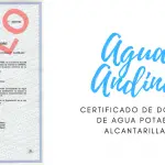 Certificado de dotación de agua potable y alcantarillado aguas andinas